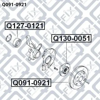 Диск гальмівний (передній) Q-fix Q091-0921