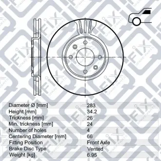 Диск тормозной (передний) Q-fix Q091-1008