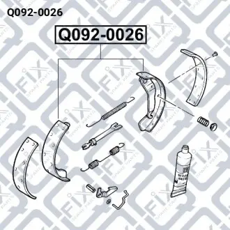 Колодки тормозные барабанные Q-fix Q092-0026