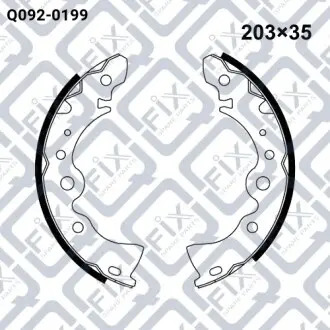 Колодки тормозные барабанные Q-fix Q092-0199