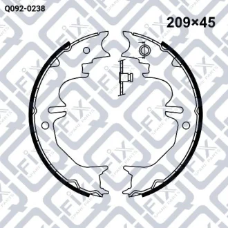 Колодки гальма стоянки Q-fix Q092-0238
