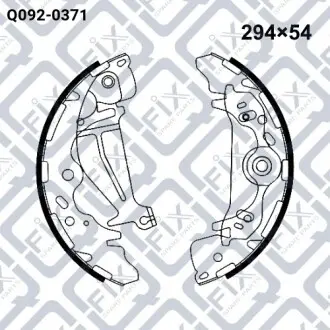 Колодки тормозные барабанные Q-fix Q092-0371