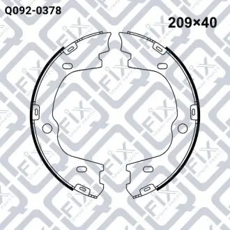 Колодки гальма стоянки Q-fix Q092-0378