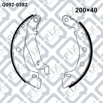 Колодки стояночного тормоза Q-fix Q092-0382