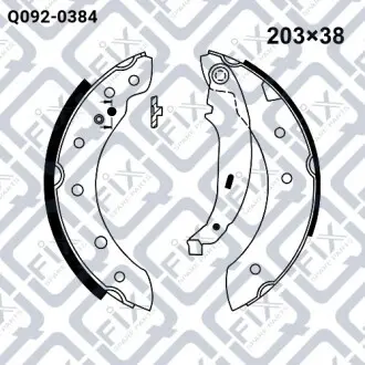 Колодки гальмівні барабанні Q-fix Q092-0384