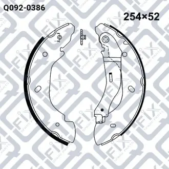Колодки тормозные барабанные Q-fix Q092-0386