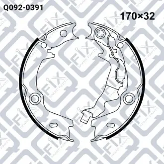 Колодки стояночного тормоза Q-fix Q092-0391