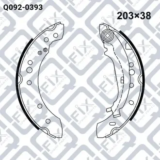 Колодки тормозные барабанные Q-fix Q092-0393