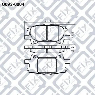 Колодки гальмівні дискові (задні) Q-fix Q093-0004