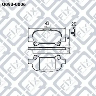 Колодки тормозные дисковые.) Q-fix Q093-0006