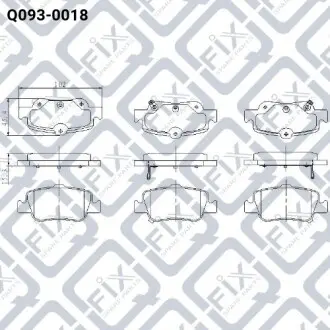 Колодки гальмівні дискові (задні) Q-fix Q093-0018
