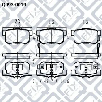 Колодки тормозные дисковые.) Q-fix Q093-0019