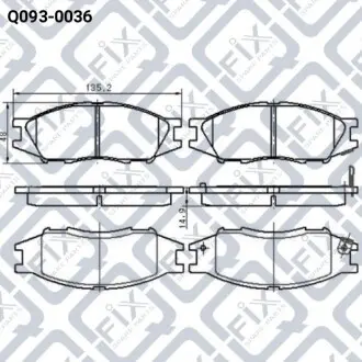 Тормозные колодки Q-fix Q093-0036