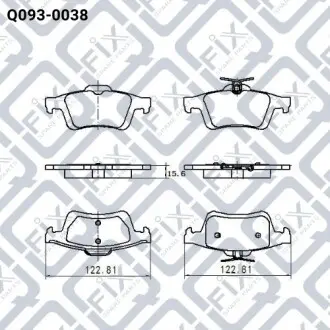 Колодки тормозные дисковые.) Q-fix Q093-0038