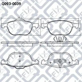 Тормозные колодки Q-fix Q093-0039