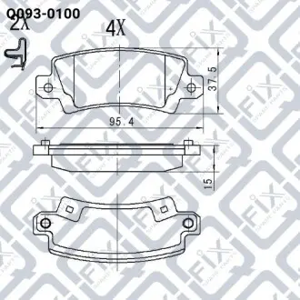 Колодки гальмівні дискові (задні) Q-fix Q093-0100