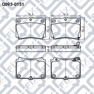 Колодки гальмівні дискові (задні) Q-fix Q093-0151