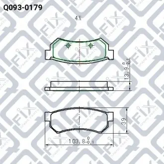 Колодки гальмівні дискові задні Q-fix Q093-0179