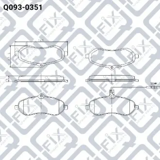 Колодки гальмівні Q-fix Q093-0351