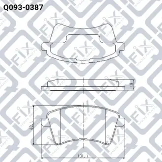 Тормозные колодки Q-fix Q093-0387