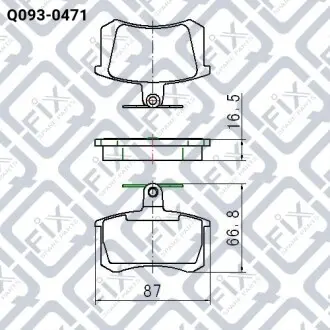 Колодки тормозные дисковые.) Q-fix Q093-0471