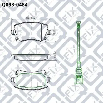 Колодки тормозные дисковые.) Q-fix Q093-0484