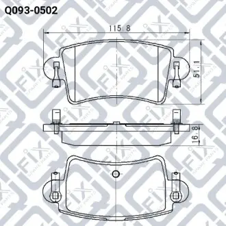Колодки гальмівні дискові (задні) Q-fix Q093-0502