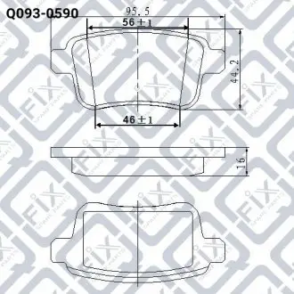 Колодки тормозные дисковые задние Q-fix Q093-0590