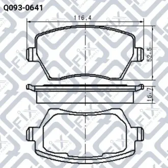 Колодки гальмівні Q-fix Q093-0641