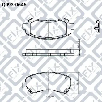 Колодки гальмівні передн.дискові Q-fix Q0930646