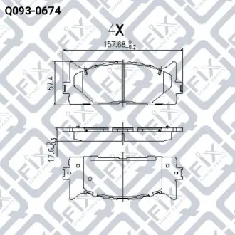 Колодки гальмівні Q-fix Q093-0674