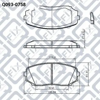 Колодки гальмівні Q-fix Q093-0758
