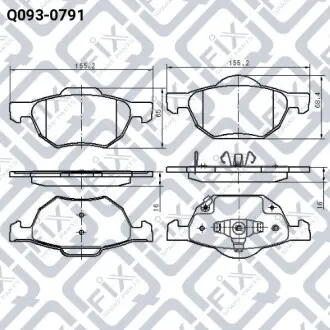 Колодки гальмівні Q-fix Q093-0791