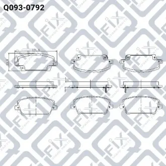 Тормозные колодки Q-fix Q093-0792