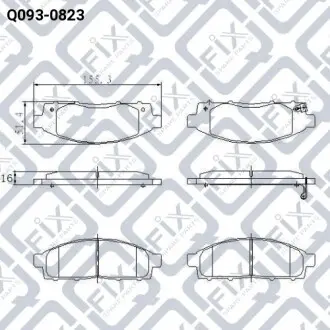 Колодки гальмівні Q-fix Q093-0823
