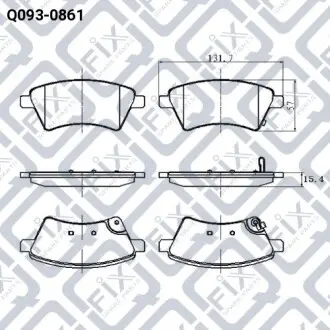 Колодки гальмівні Q-fix Q093-0861