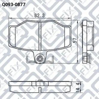 Колодки гальмівні дискові (задні) Q-fix Q093-0877