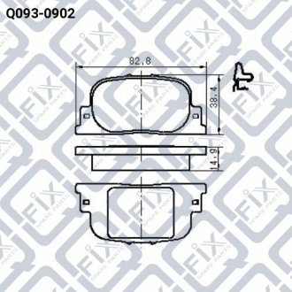 Колодки гальмівні дискові задні Q-fix Q093-0902
