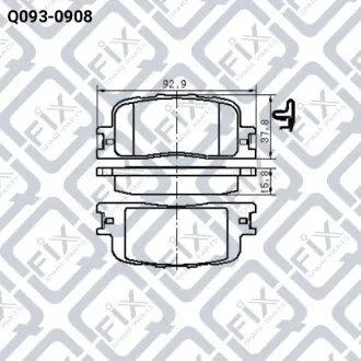 Колодки гальмівні дискові (задні) Q-fix Q093-0908