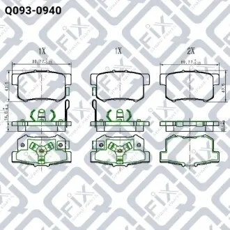 Колодки гальмівні дискові (задні) Q-fix Q093-0940