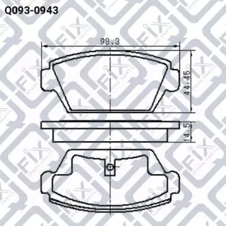 Колодки гальмівні дискові (задні) Q-fix Q093-0943
