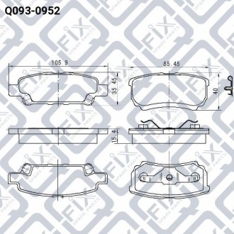 Колодки тормозные дисковые задние Q-fix Q093-0952