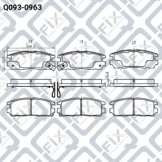 Колодки гальмівні дискові (задні) Q-fix Q093-0963