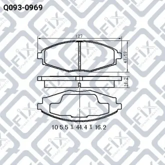 Колодки гальмівні Q-fix Q093-0969
