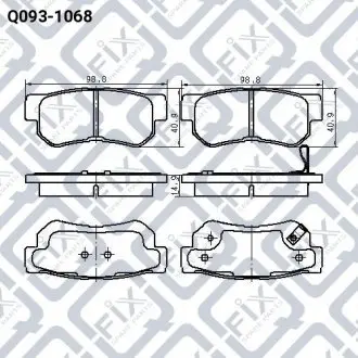 Колодки гальмівні дискові задні Q-fix Q093-1068