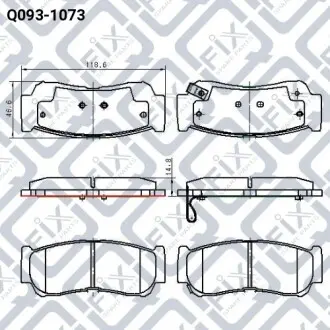 Колодки гальмівні дискові (задні) Q-fix Q093-1073