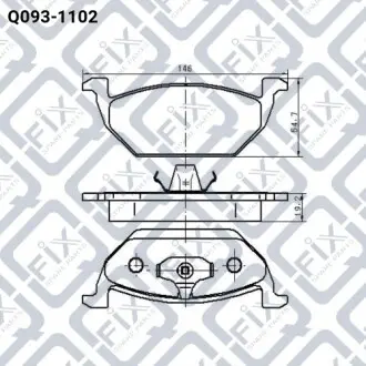 Колодки гальмівні Q-fix Q093-1102