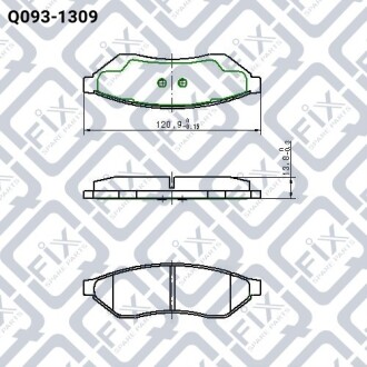 Колодки гальмівні дискові (задні) Q-fix Q093-1309