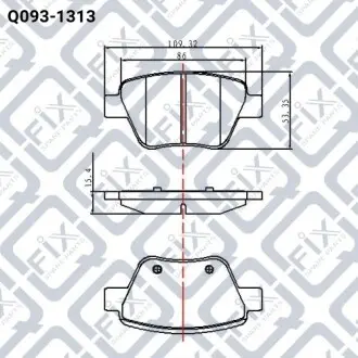 Колодки гальмівні дискові (задні) Q-fix Q093-1313