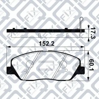 Колодки тормозные передние (152.2x60x16.4) Q-fix Q093-1319